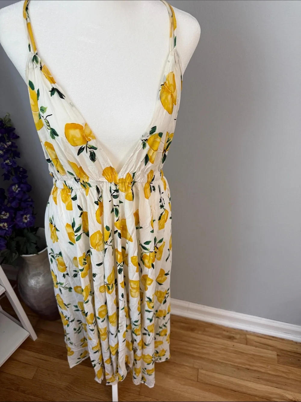 kate spade Yellow Floral Spaghetti-Strap Maxi Dress